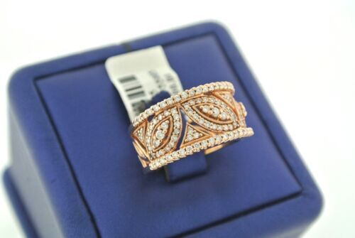 14K SOLID ROSE GOLD 1.00 CT ROUND CUT DIAMONDS LADIES RING 7.4 GM SIZE 7