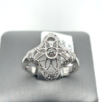 Fancy Ladies 18k White Gold 0.35 CT Diamond Ring  4.3g Size 7