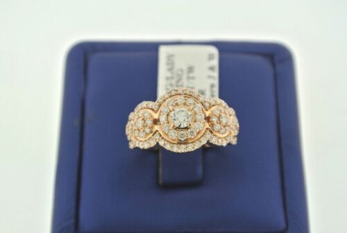 14k Rose Gold 1.50 CT Diamond Ladies Ring, 6.2gm, Size 6.75