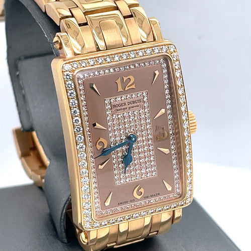 Roger Dubuis Much More Small Size Rose Gold on Bracelet w/ Diamonds