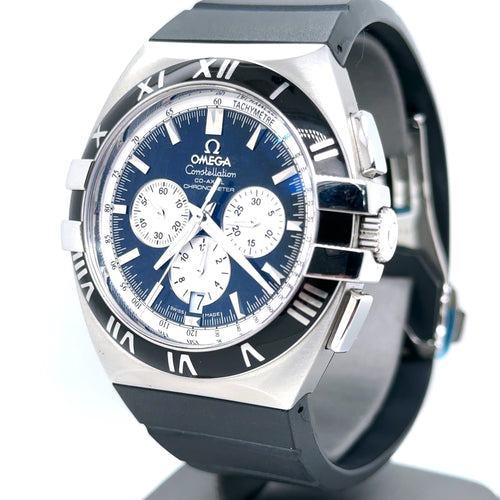 Omega Constellation Double Eagle Co-Axial Chronograph, Black Dial