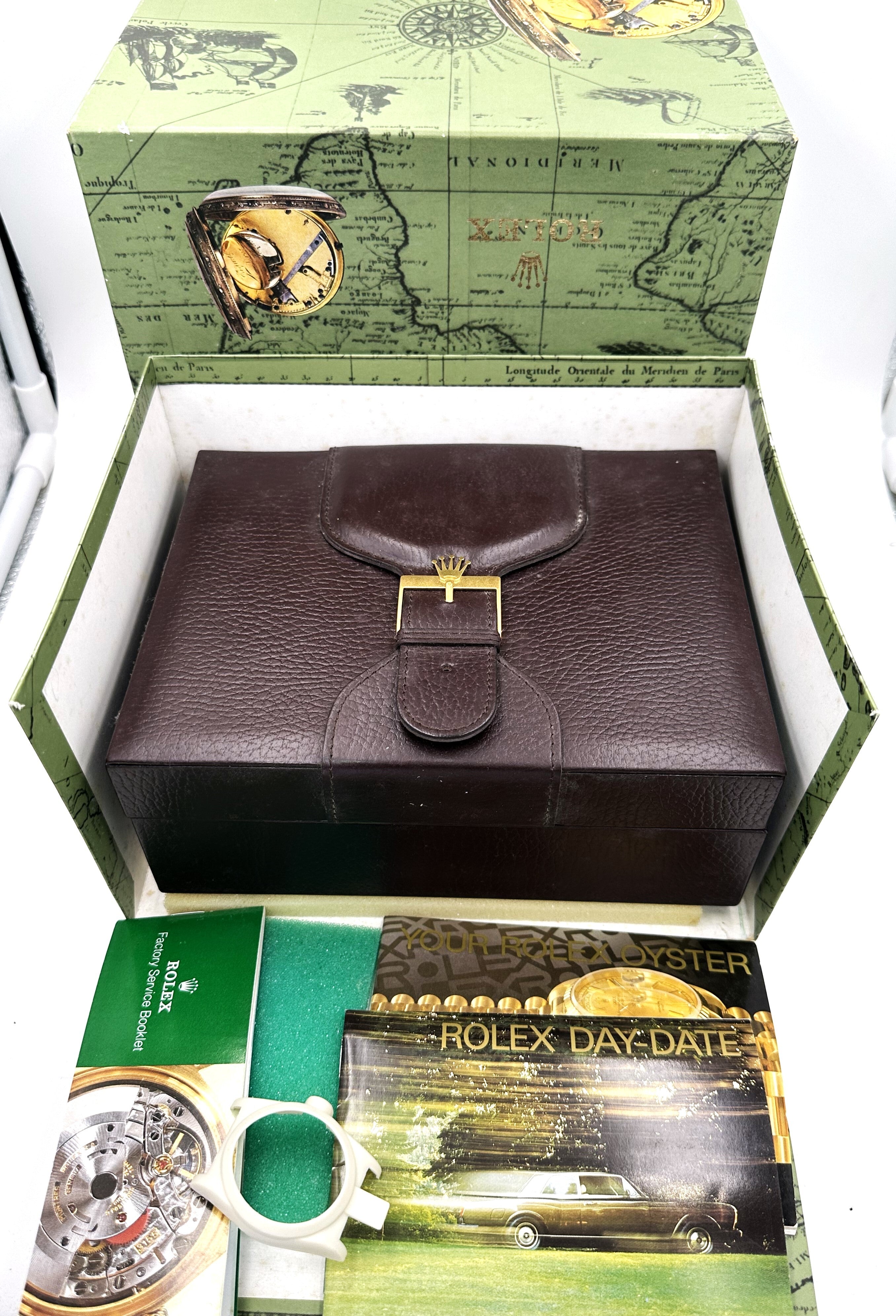 Vintage Rolex Presidential Authentic Wood & Leather Inner & Outer