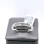 14k White Gold 0.75CT Diamond Men's Wedding Band, 8.9g, Size 10