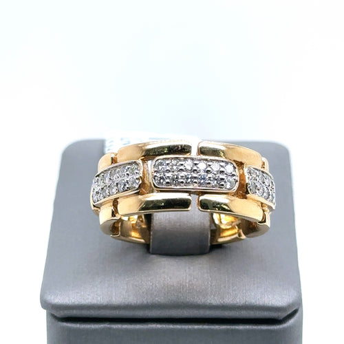14k Yellow Gold 1.05 CT Diamond Men's Wedding Band, 11.5g, Size 10, S107386