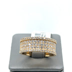 14k Yellow Gold 2.50CT Diamond Men's Wedding Band, 12.4g, Size 10.5