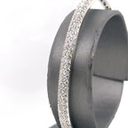 18K White Gold 1.51 Ct Diamond Bangle Bracelet, 13.8G