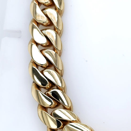 14k Yellow Gold Miami Cuban Link Chain necklace, 22", 327g, 13mm, S107399