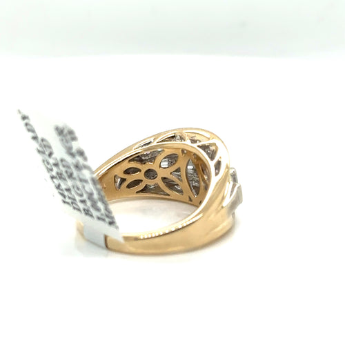 14k Yellow Gold 1.00CT Ladies Baguette Diamond Ring, 6.1gm, Size 5.75,