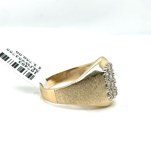 14k Yellow Gold, 0.50CT Diamond Ladies Ring, 7.1g, Size 8.5