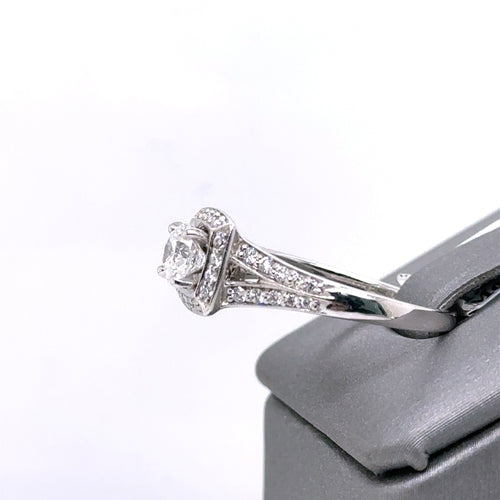 14K White Gold 1.25 CT Diamond Engagement ring, Size 7, 4.9g