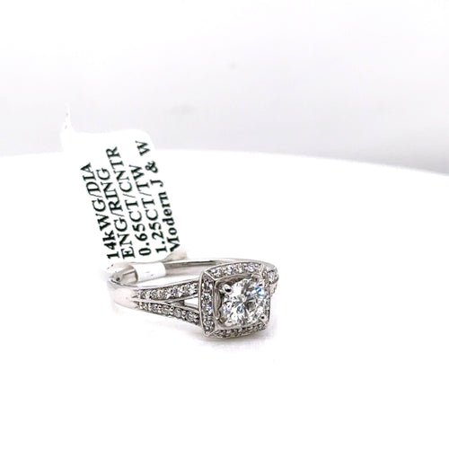 14K White Gold 1.25 CT Diamond Engagement ring, Size 7, 4.9g