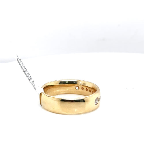 14k Yellow Gold Channel Setting 1.50 CT Diamond Band, 7.3g, Size 8.75