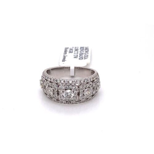 14k White Gold 1.50 CT Diamond Ladies Ring, 7g, Size 7.25