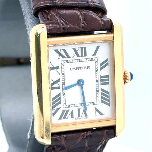 Cartier TANK Solo Steel Women's Watch W5200024 -Quartz- Pre Owned