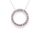 14k White Gold 1.50 CT Diamond Circle of Life Pendant, 6.9g, S106481