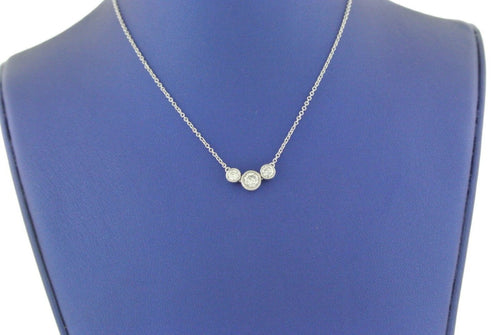14k White Gold 1.00 CT Diamond Ladies Necklace, 2.7gm