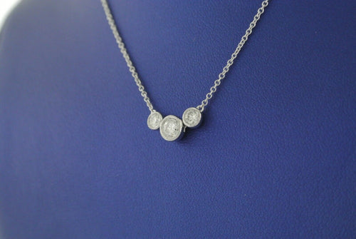 14k White Gold 1.00 CT Diamond Ladies Necklace, 2.7gm