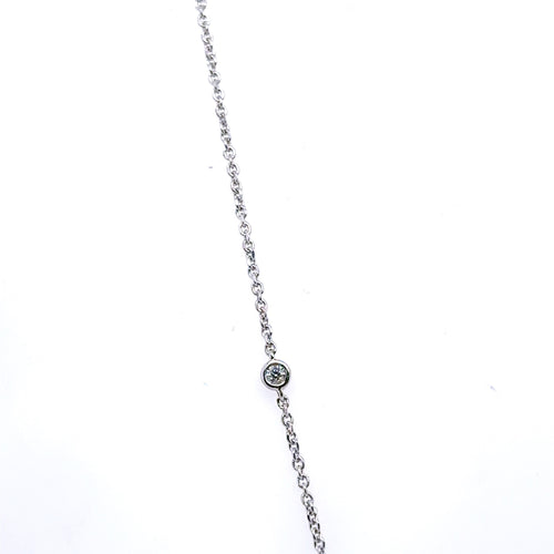14k White Gold 0.95 Ct Diamond Pendant Necklace, 3.0gm, S15173