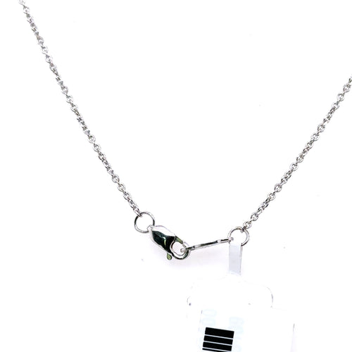 14k White Gold 0.95 Ct Diamond Pendant Necklace, 3.0gm, S15173
