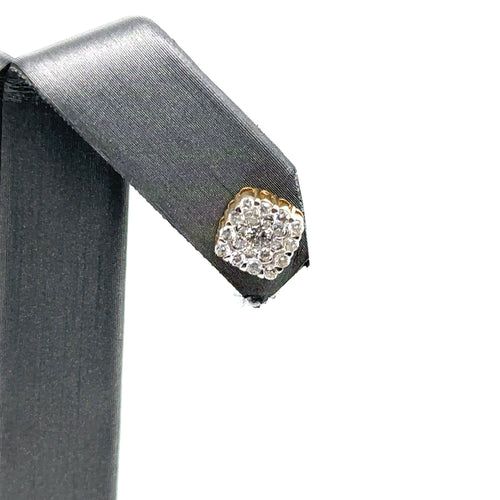 10k Yellow Gold 0.75 CT Diamond Cluster diamond Earrings, 1.6G