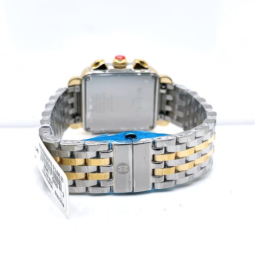 Michele Deco Two-Tone 18K Gold Diamond Dial 33mm Watch, MWW06A000776, New