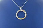 14k Tri Color 0.50 CT Diamond Pendant Necklace, 4.8gm, 16", S100994