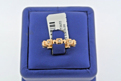 18k Rose Gold 0.35 CT Diamond Eternity Band, 3.9gm, Size 7.25, S100909