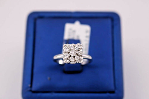 Estate 14k White Gold 0.50 CT Diamond Cluster Ladies Ring, 3.6gm, S103465