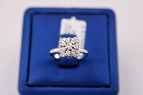 Estate 14k White Gold 0.50 CT Diamond Cluster Ladies Ring, 3.6gm, S103465