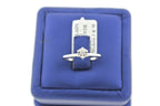 Estate 14k White Gold 0.05 C Diamond Engagament Ring, 1.6gm, Size 7.5,S102170