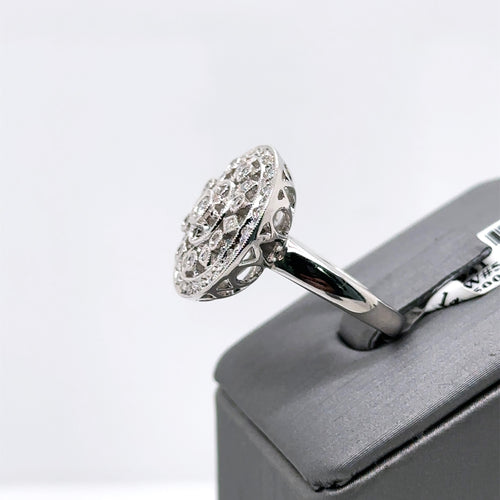 14K White Gold 0.75 CT Diamond Ladies Ring, 5.6gm, Size 4.5 , S100941