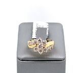14k Yellow Gold 1.00 CT Diamond Ladies Cluster Ring, 6.4gm, Size 6.75 S100409