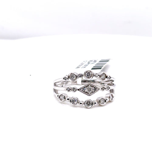 14k White Gold 0.50 CT Diamond Movado Ladies Band, 3.5gm, Size 7, S14978