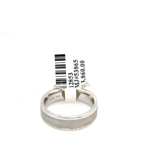 Scott Kay 19k White Gold Men's Wedding Band, 9.2gm, Size 6, S12853
