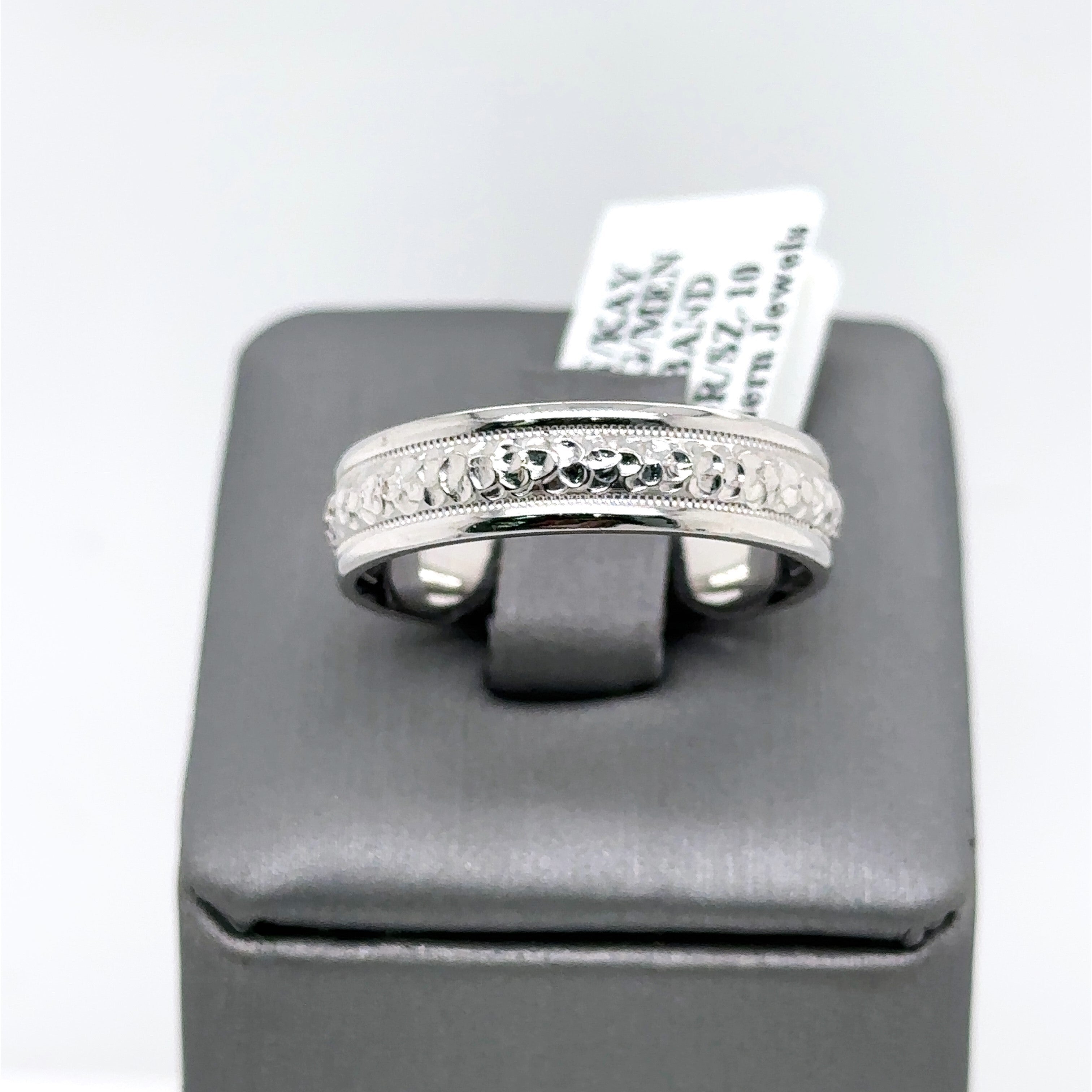 Scott Kay 19k White Gold Comfort Fit Men s Wedding Band 9.9gm