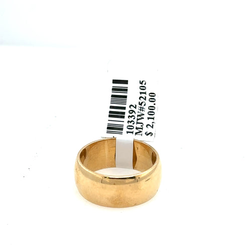 14k Yellow Gold Wide Ladies Band, 7.1g, Size 6.5, 8.0mm S103392