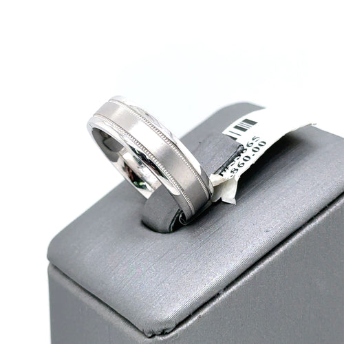 Scott Kay 19k White Gold Men's Wedding Band, 9.2gm, Size 6, S12853