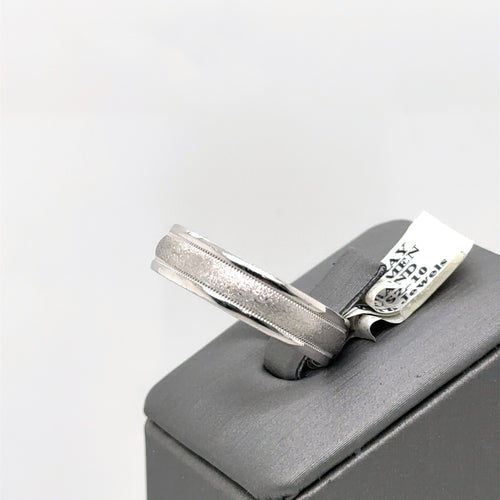 Scott Kay 19k White Gold Men's Wedding Band, 9.9gm, Size 10, S12851