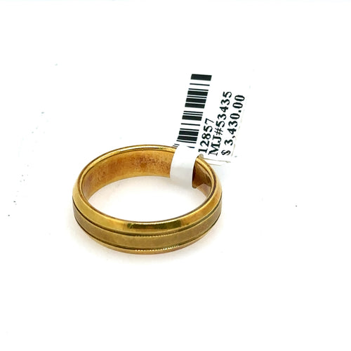 Scott Kay 19k Yellow Gold Men's Wedding Band, 9.7gm, Size 10, S12857