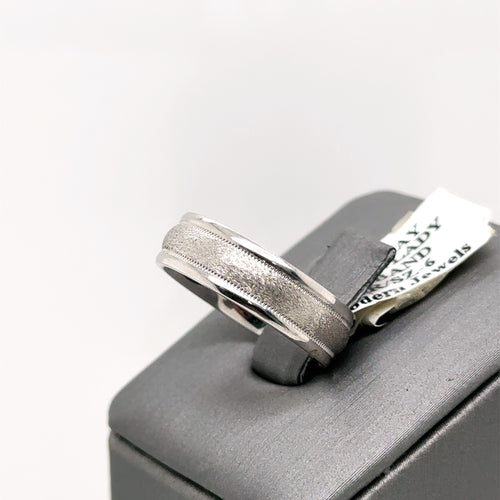 Scott Kay 19k White Gold Ladies Wedding Band, 8.3g, Size 6 S12850