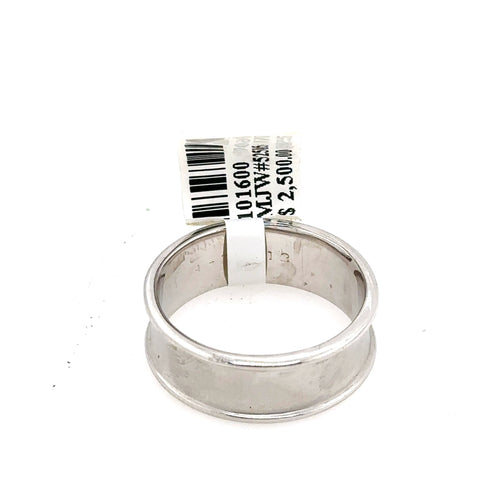 14k White Gold Comfort Fit Men's Wedding Band, 8.2gm, Size 10.75 S101600