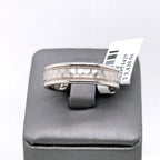 14k White Gold Comfort Fit Men's Wedding Band,9gm, Size 10 S13302