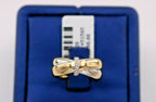 Milor 18k Two Tone Gold Ladies 0.10 Diamond Ring, 3.2gm, Size 6, S105220