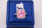 14k Rose Gold 16.45 CT Diamond & Pink Quartz Ring, 6.5gm, Size 7, S105243