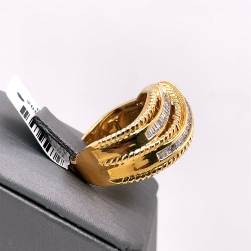 14k Yellow Gold 1.00CT Ladies Baguette Diamond Ring, 9.0gm, Size 8, S105125