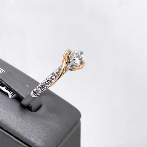 14k Two Tone Gold 1.00 CT Diamond Ladies Engagement Ring, 5.0gm, S13257