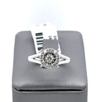 10K WHITE GOLD 0.60CT ROUND CUT DIAMOND ENGAGEMENT RING, SIZE 7, 3.6g S14548