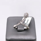 18k White Gold 0.35 CT Diamond Ladies free Style Ring 3.06g, Size 6, S106986