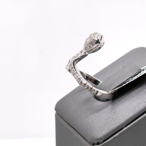 18k White Gold 0.35 CT Diamond Ladies free Style Ring 3.06g, Size 6, S106986