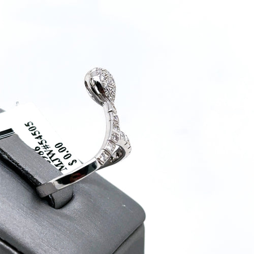 18k White Gold 0.35 CT Diamond Ladies free Style Ring 3.06g, Size 6, S106986